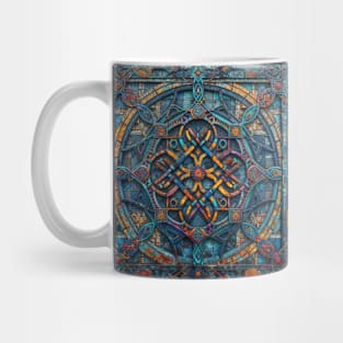 Interlocking Abstract Geometric Figures Dimensions Mug